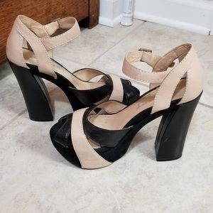 SOLD☆☆☆Leather platform heels
